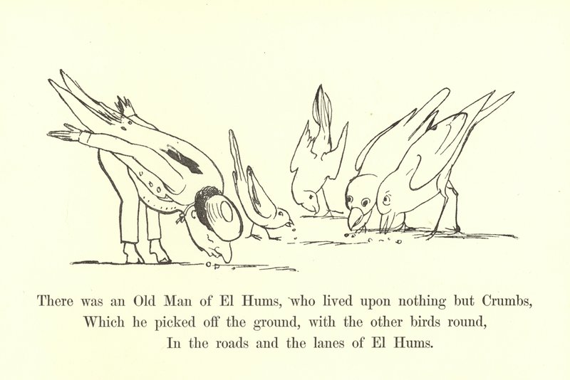 Byl tam starý muž z El Hums, který nežil na ničem jiném než na Drobcích od Edward Lear