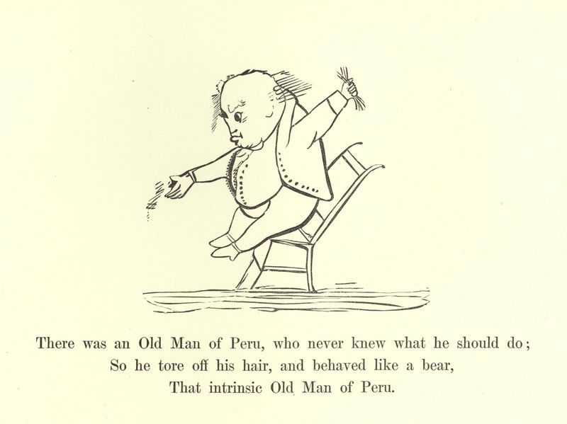 Byl tam starý muž z Peru, který nikdy nevěděl, co by měl dělat od Edward Lear