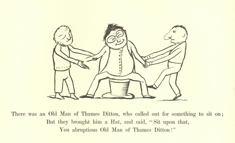 Byl tam starý muž z Thames Ditton, který volal, aby si mohl sednout od Edward Lear