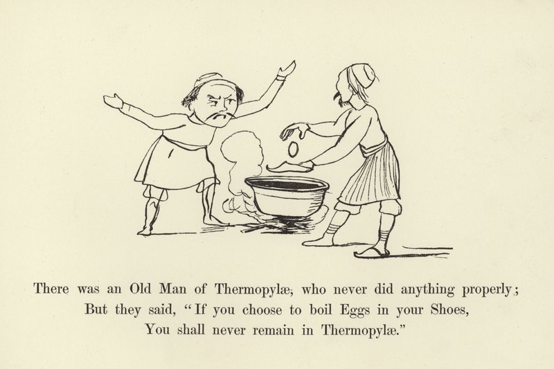 Byl tam starý muž z Thermopyl, který nikdy nic pořádně nedělal od Edward Lear