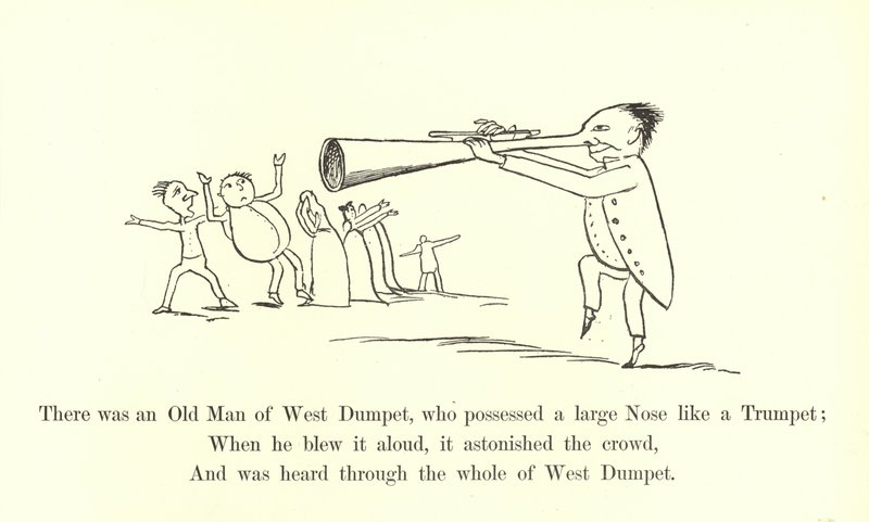 Byl tam starý muž ze Západního Dumpeta, který měl velký nos jako trubka od Edward Lear