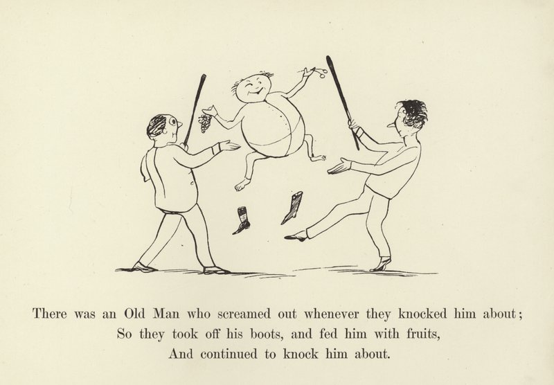 Byl tam stařec, který křičel, kdykoli do něj strčili. od Edward Lear