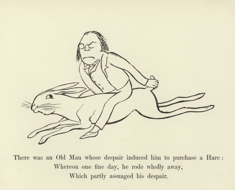 Byl jeden stařec, kterého zoufalství přimělo ke koupi zajíce. od Edward Lear