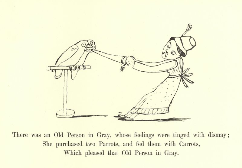 V Grayovi byl starý člověk, jehož pocity byly zabarveny zděšením od Edward Lear