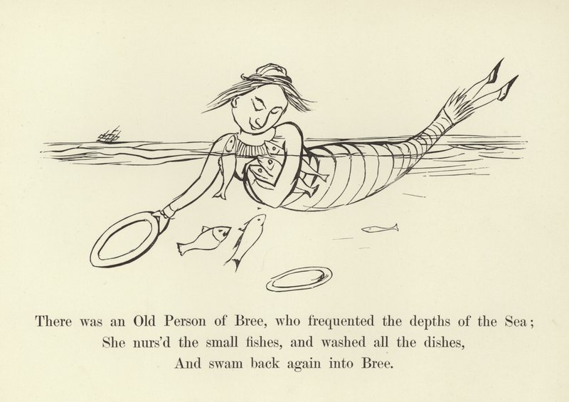 Byla tam stará osoba Bree, která navštěvovala hlubiny moře od Edward Lear