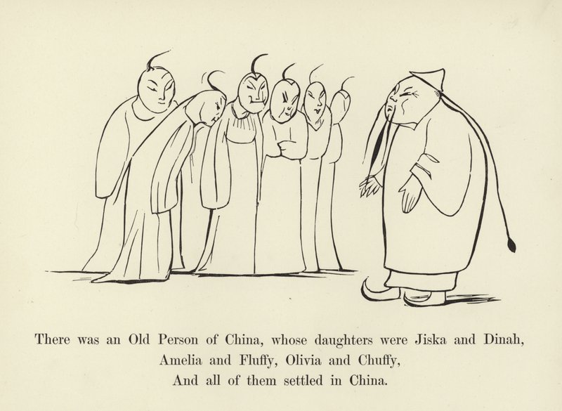 Existovala jedna stará osoba z Číny, jejíž dcery byly Jiska a Dinah od Edward Lear