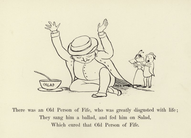 Byl tam Old Person of Fife, který byl velmi znechucen životem od Edward Lear