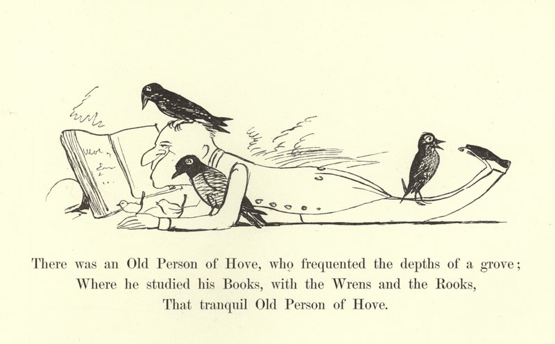 Byl jeden starý člověk z Hove, který chodil do hloubi háje. od Edward Lear