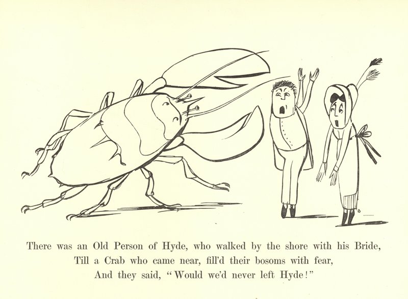 Byl tam starý Hydeův člověk, který se svou nevěstou procházel po břehu od Edward Lear