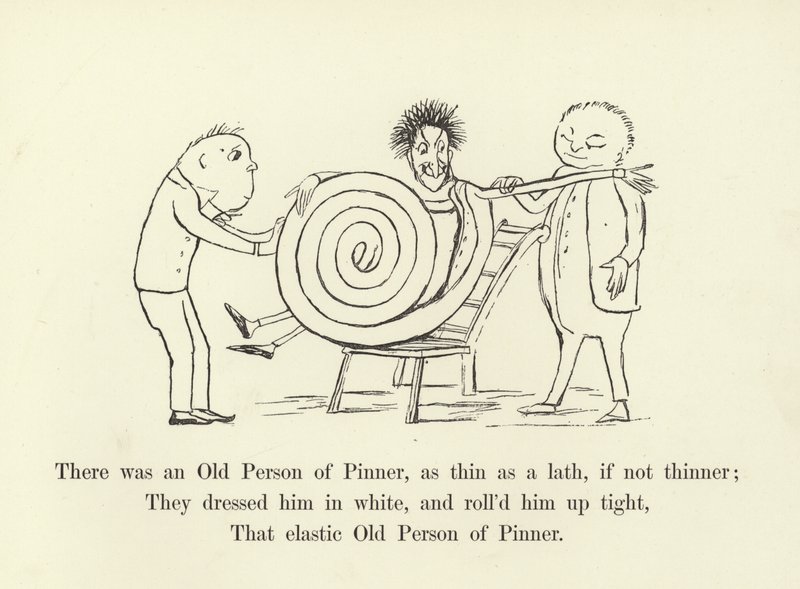 Byl tam Starý Pinnerův, tenký jako laťka, ne-li tenčí od Edward Lear