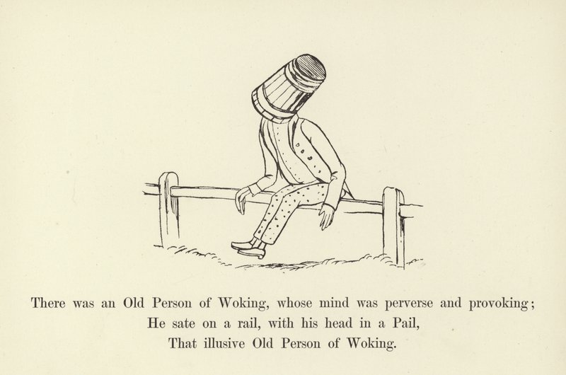 Byl tam starý člověk z Wokingu, jehož mysl byla zvrácená a provokující od Edward Lear