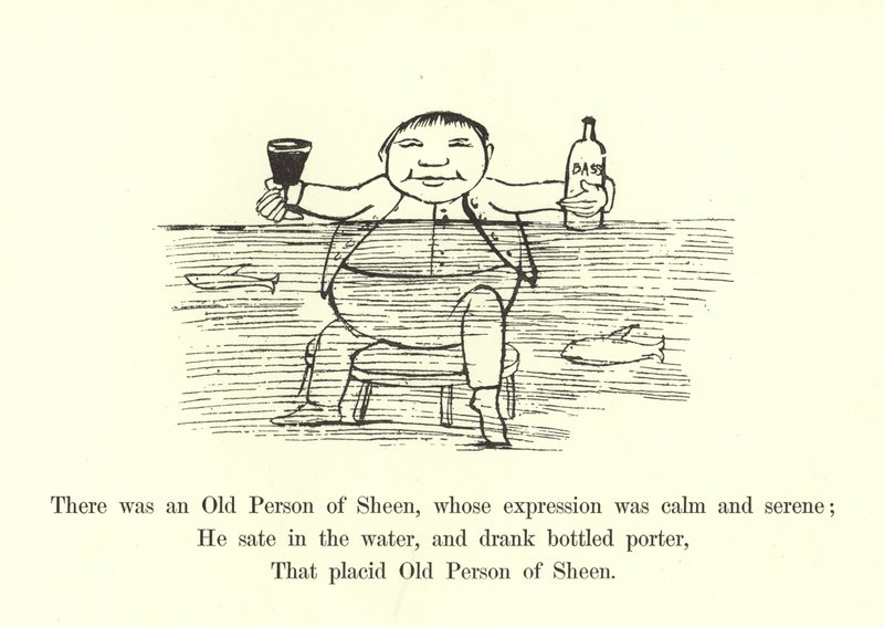 Byl tam starý Sheenův výraz, jehož výraz byl klidný a vyrovnaný od Edward Lear
