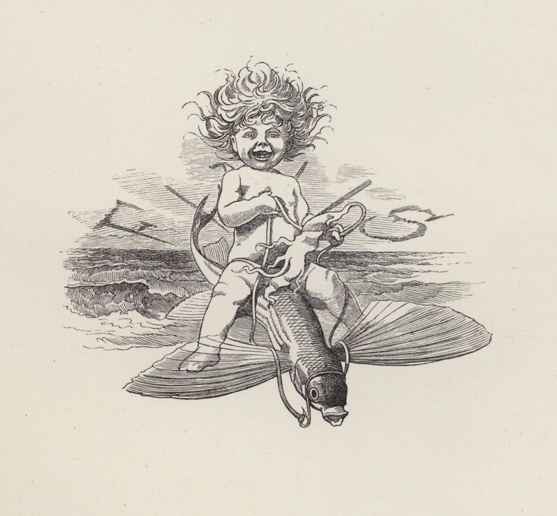 Ilustrace pro The Water-Babies od Charlese Kingsleyho (rytina) od Edward Linley (after) Sambourne