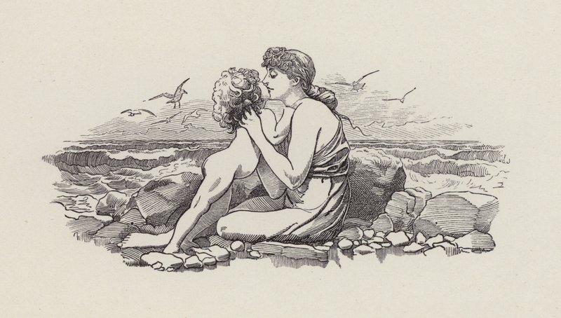 Ilustrace pro The Water-Babies od Charlese Kingsleyho (rytina) od Edward Linley (after) Sambourne
