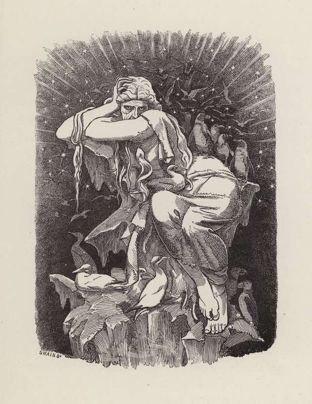 Ilustrace pro The Water-Babies od Charlese Kingsleyho (rytina) od Edward Linley (after) Sambourne