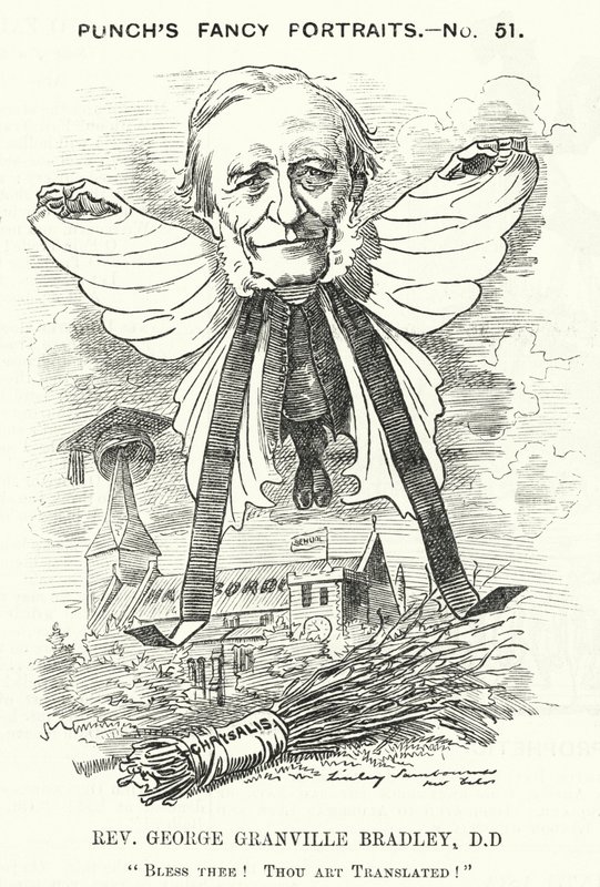 Punch cartoon: George Granville Bradley, anglický božský, učenec a děkan z Westminsteru (rytina) od Edward Linley (after) Sambourne