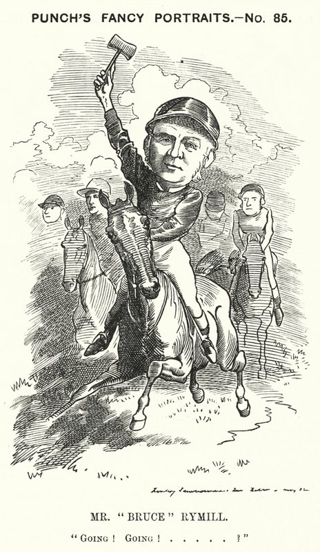 Punch cartoon: Pan "Bruce" Rymill (rytina) od Edward Linley (after) Sambourne