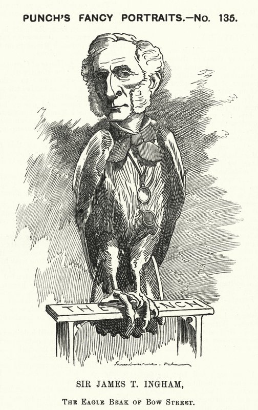 Punch cartoon: Sir James Taylor Ingham, anglický právník a policejní soudce (rytina) od Edward Linley (after) Sambourne