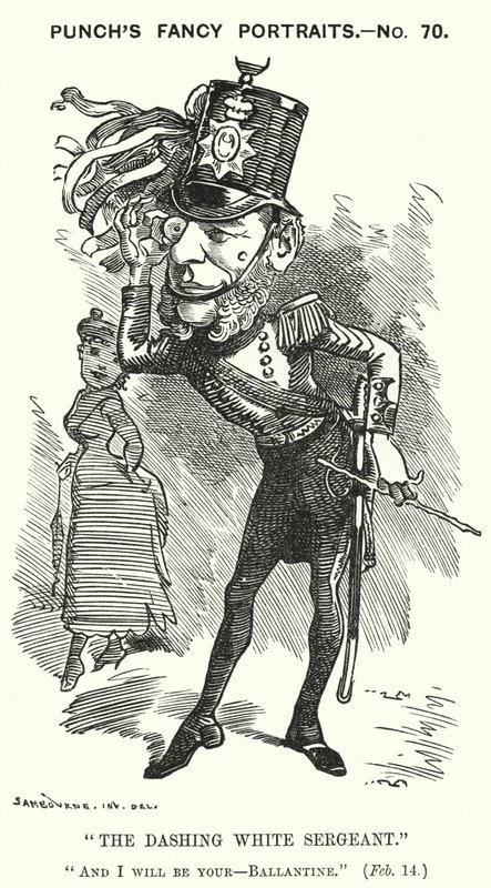 Punč karikatura: William Ballantine, anglický Serjeant-at-Law (rytina) od Edward Linley (after) Sambourne