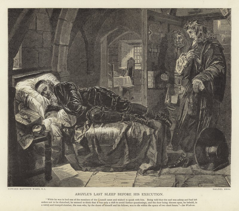 Argylův poslední spánek před popravou od Edward Matthew Ward
