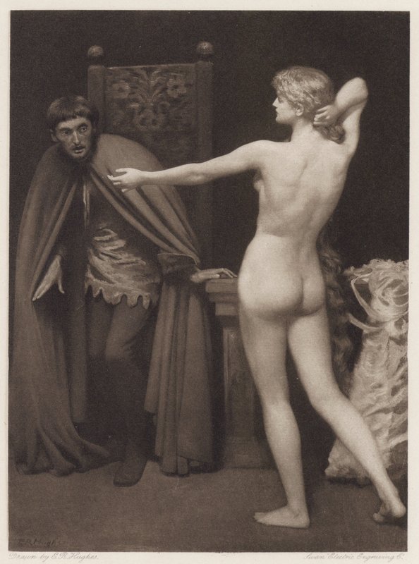 Il Pecorone: Den XVIII, Román II, Hraběnka Matilda (litho) od Edward Robert Hughes