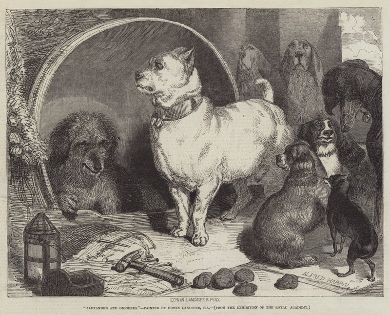 Alexandr a Diogenes od Edwin Landseer