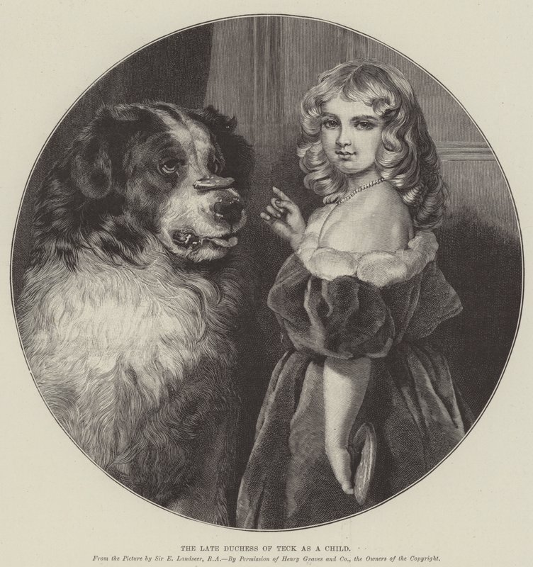 Zesnulá vévodkyně z Tecku jako dítě od Edwin Landseer