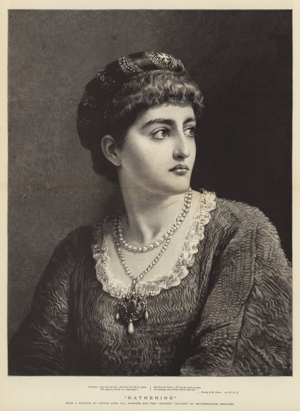 Katherine ze Shakespearova Zkrocení zlé ženy od Edwin Longsden Long