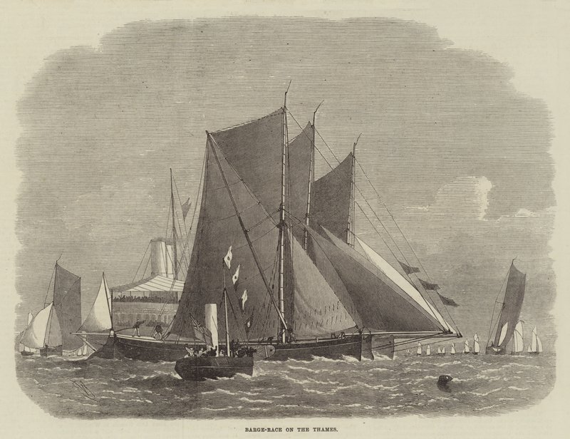 Barge-Race na Temži od Edwin Weedon