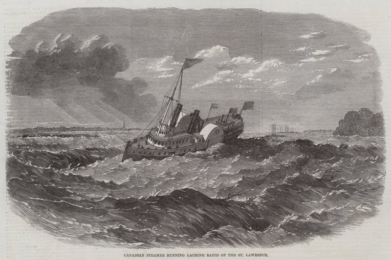 Kanadský parník provozující Lachine Rapid ze St Lawrence od Edwin Weedon