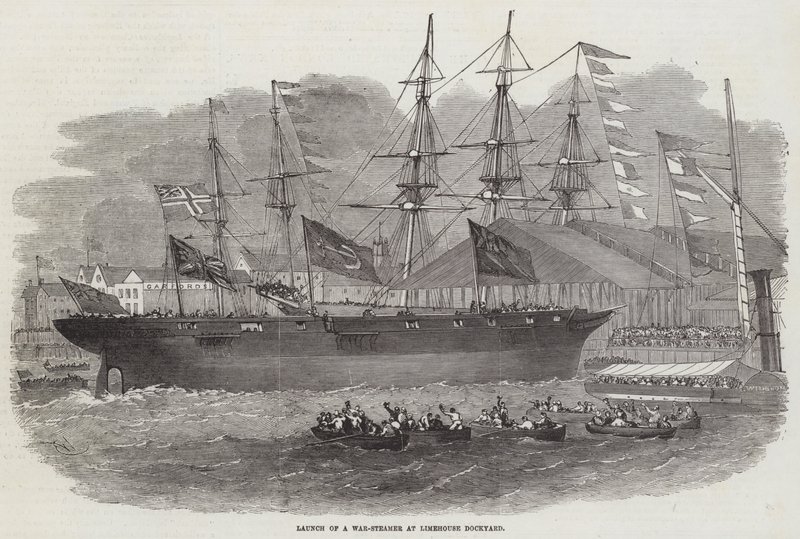 Start válečného parníku v Limehouse Dockyard od Edwin Weedon
