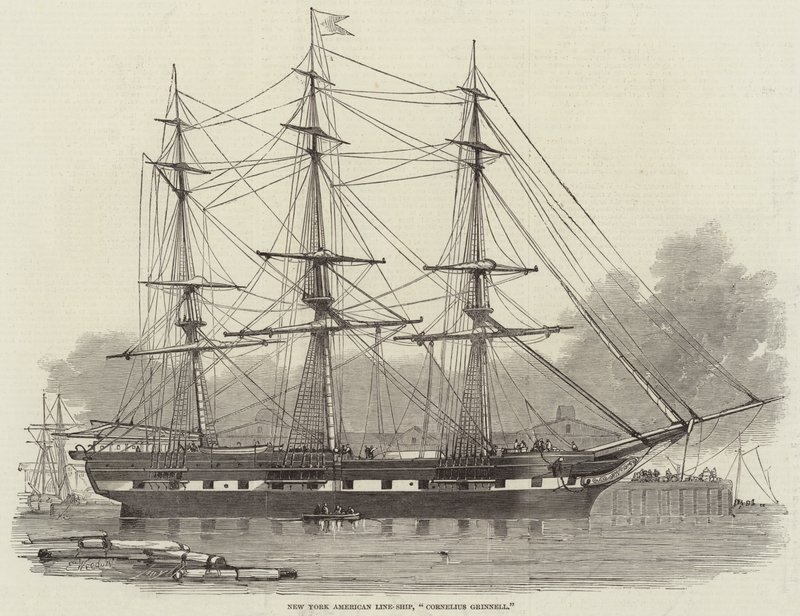 Loď New York American Line-Ship, Cornelius Grinnell od Edwin Weedon