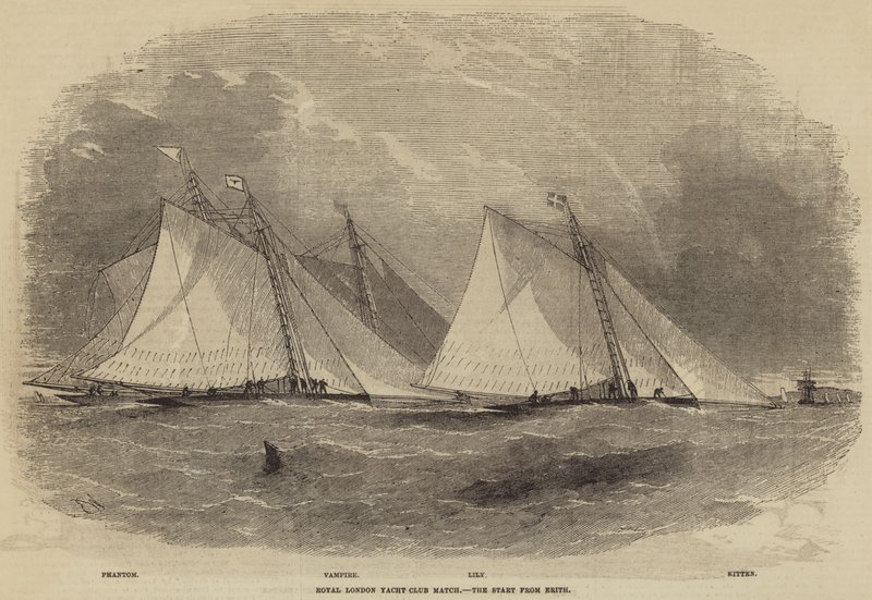 Royal London Yacht Club Match, start z Erithu od Edwin Weedon
