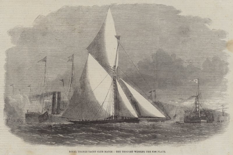 Royal Thames Yacht Club Match, The Thought vyhrál talíř v hodnotě 100 liber od Edwin Weedon