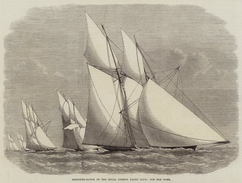 Schooner-Match Royal London Yacht Club, mimo Nore od Edwin Weedon