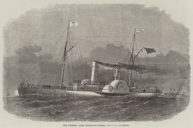 Plukovník Lamb Blockade-Runner, postavený v Liverpoolu od Edwin Weedon