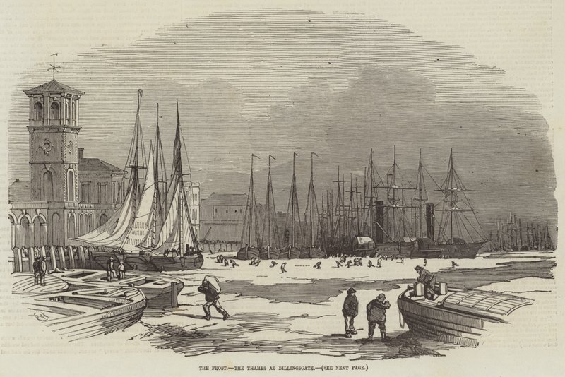 Mráz, Temže v Billingsgate od Edwin Weedon