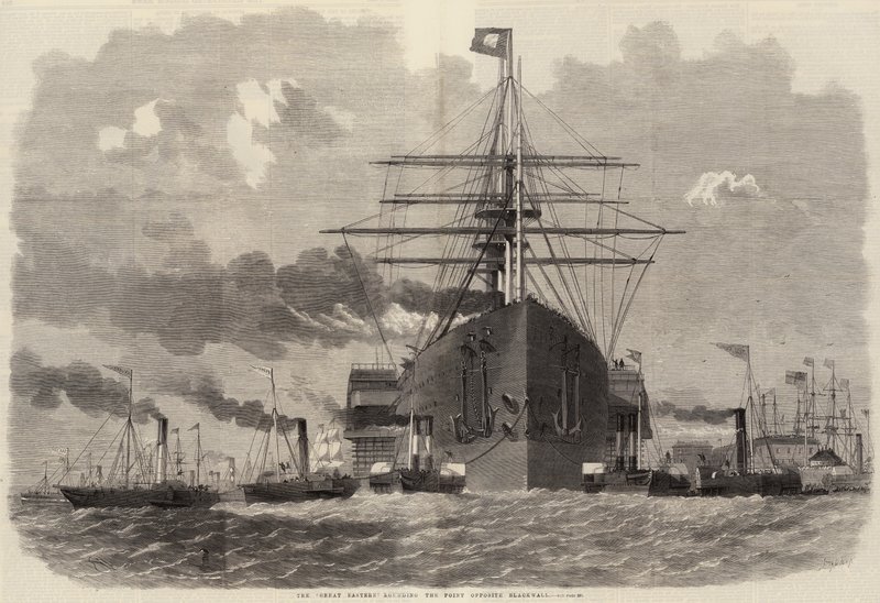 Great Eastern zaokrouhluje Point naproti Blackwallu od Edwin Weedon