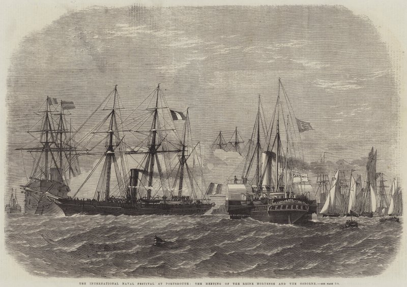 Mezinárodní námořní festival v Portsmouthu, setkání Reine Hortense a Osborne od Edwin Weedon