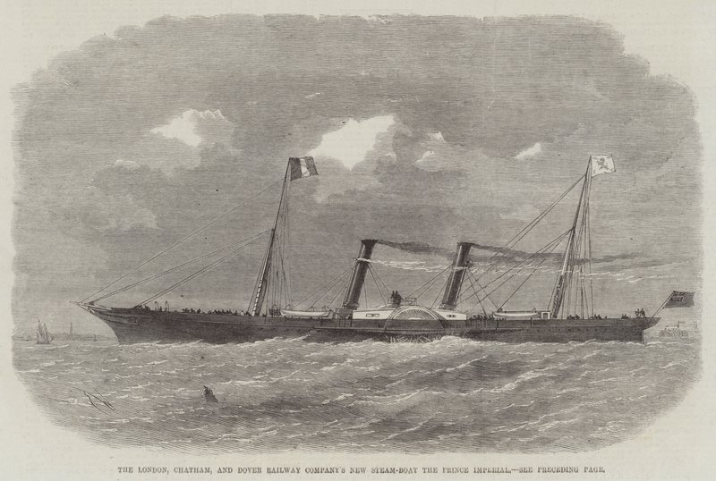 Nový parní člun Prince Imperial společnosti London, Chatham a Dover Railway Company od Edwin Weedon