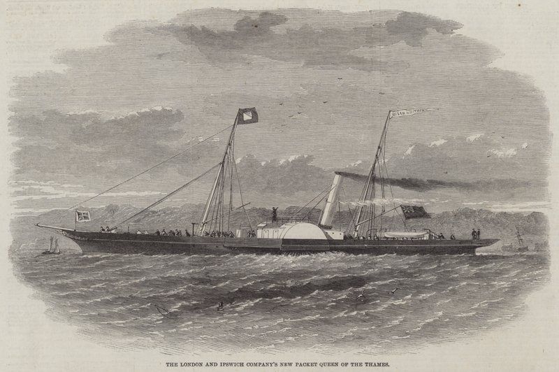 New Packet Queen of the Thames společnosti London and Ipswich Company od Edwin Weedon