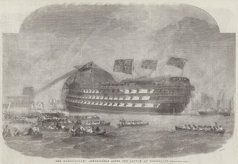 Marlborough, bezprostředně po startu, v Portsmouthu od Edwin Weedon