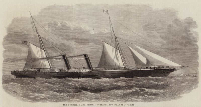 Nová delta parní lodi The Peninsular and Oriental Company od Edwin Weedon