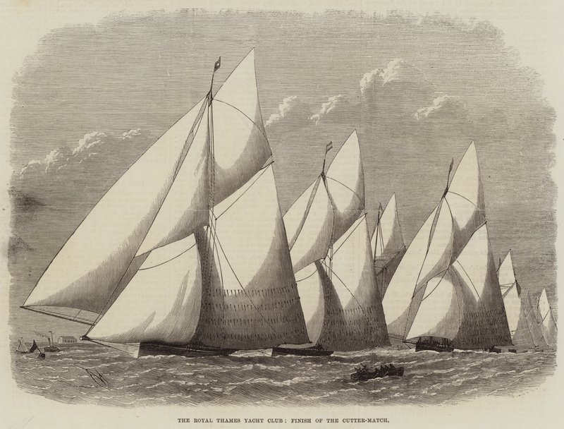 The Royal Thames Yacht Club, dokončení Cutter-Match od Edwin Weedon