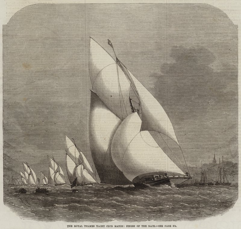 Zápas v Royal Thames Yacht Club Match, konec závodu od Edwin Weedon