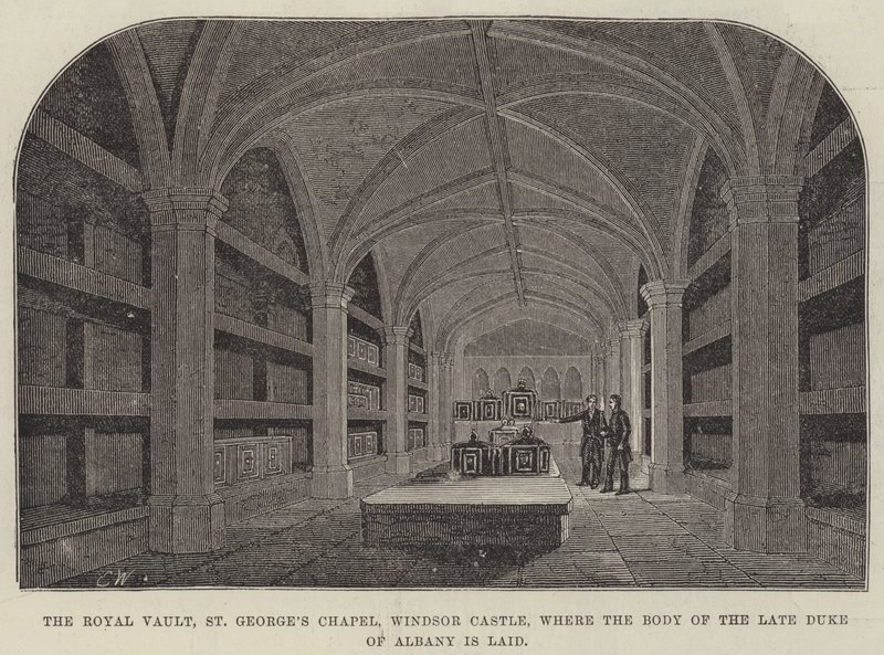Královský trezor, kaple svatého Jiří, hrad Windsor, kde je uloženo tělo zesnulého vévody z Albany od Edwin Weedon