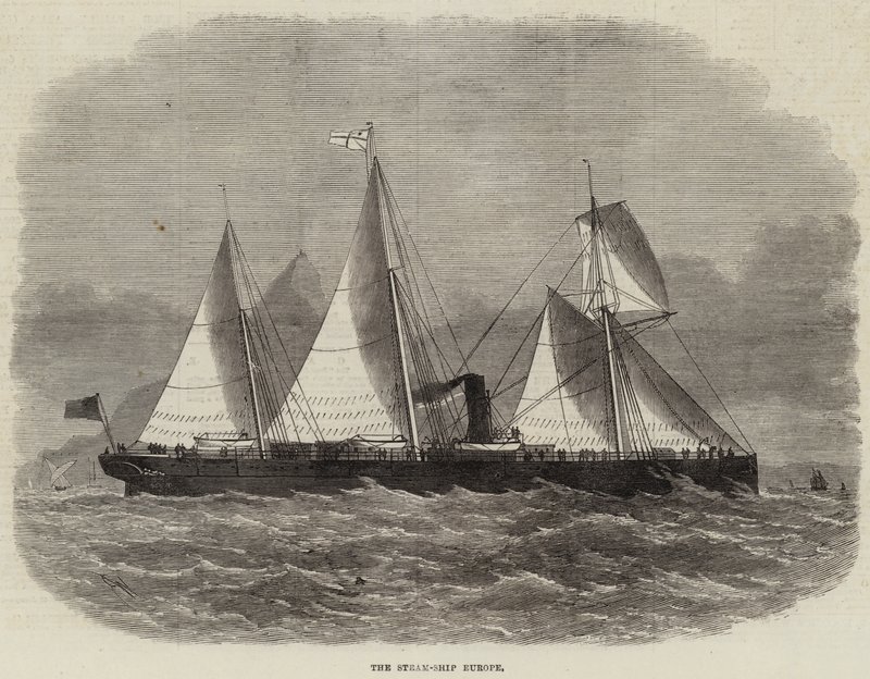 Steam-Ship Europe od Edwin Weedon