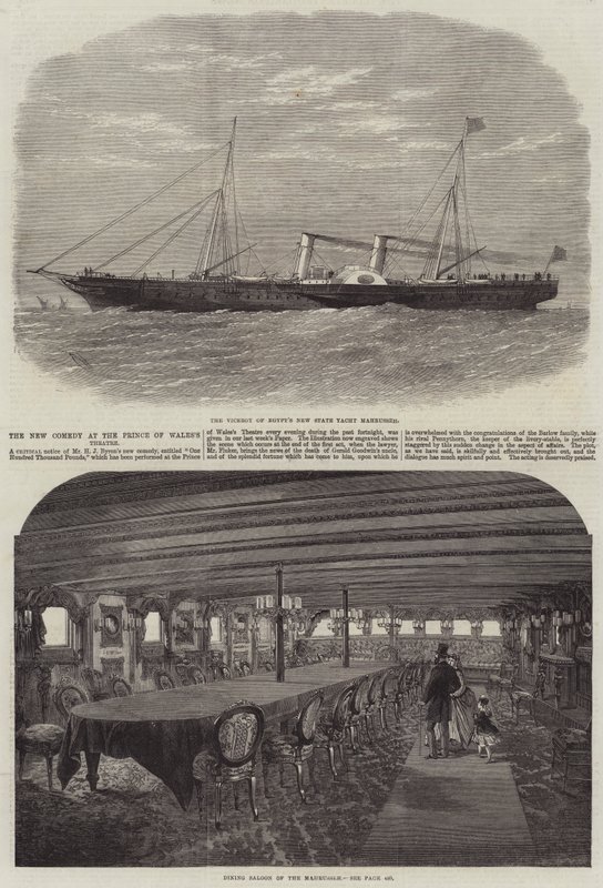 Nová státní jachta egyptského místokrále Mahrusseh od Edwin Weedon