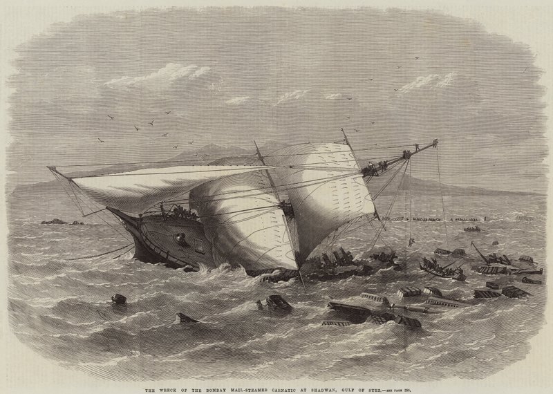 Vrak lodi Bombay Mail-Steamer Carnatic v Shadwan, Suezský záliv od Edwin Weedon