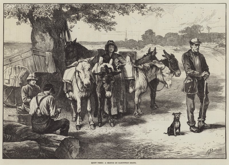 Tiché časy, skica na Hampstead Heath od Edwin Buckman